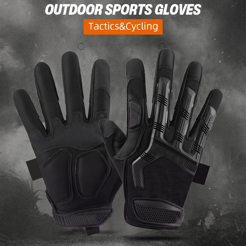 PROBEROS Riding Gloves for Bikers with TPU Knuckle Impact Protection and Touchscreen Control | XL