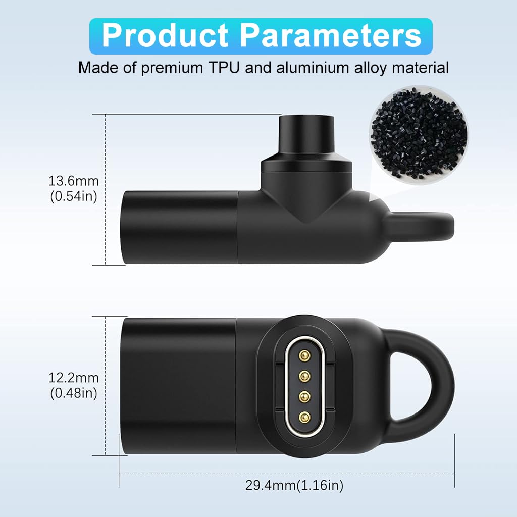 ZORBES USB C to Garmin Adapter for Fenix and Forerunner featuring 90 Degree Port Design