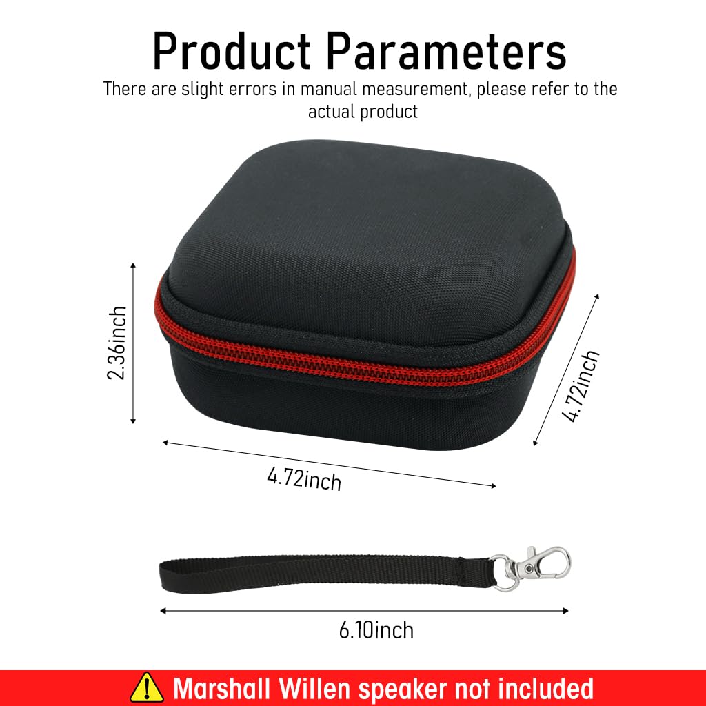 ZEITEL Carrying Case for Marshall Willen Portable Speaker with Hand Strap and Shockproof EVA | Anti Scratch Protective Cover