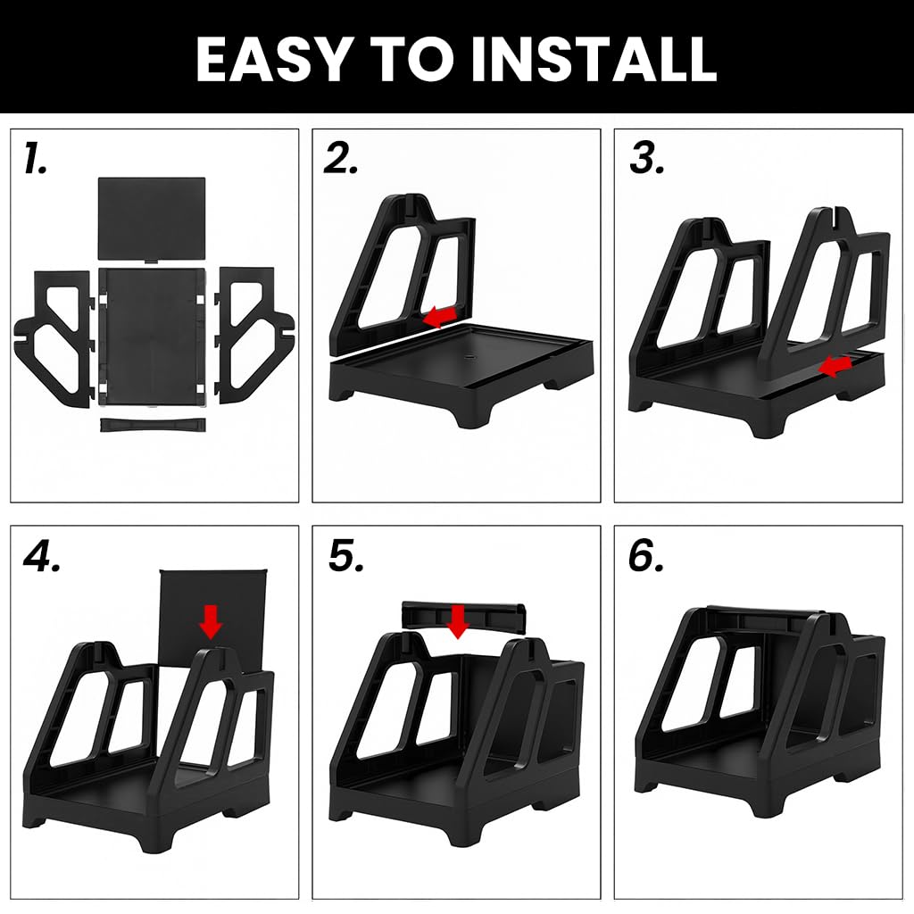 OFIFO Thermal Label Holder for Roll and Fan Fold Labels with Smooth Roller Design | ABS Desktop Organizer for Shipping and Barcode Printing