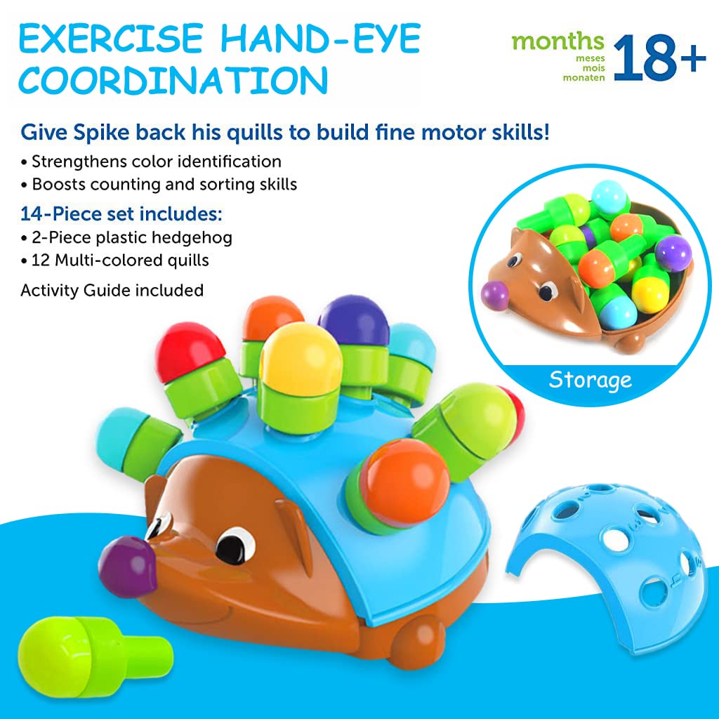 PATPAT Sensory Toys for Kids with 12 Color Spikes for Fine Motor Play and Hand-Eye Coordination | Montessori Educational Toy for Toddlers