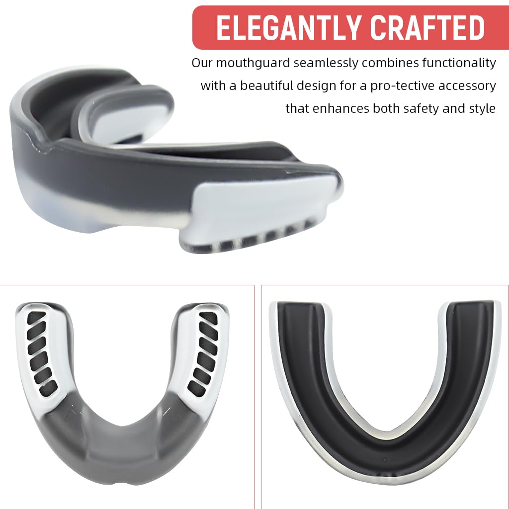 Proberos Boxing Mouthguard for Contact Sports with Ergonomic Shock-Absorbing EVA Fit|Adults & Teens