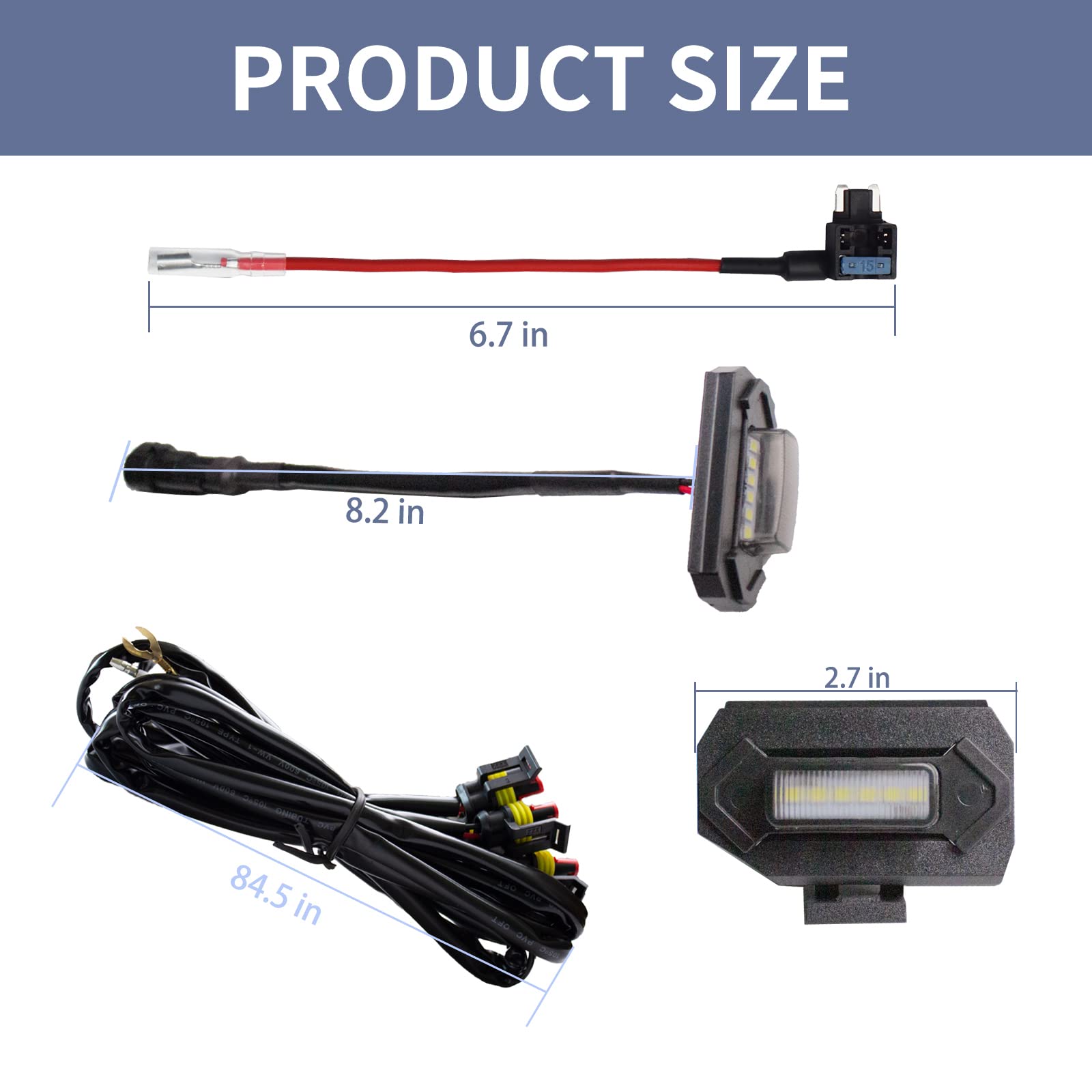 ZIBUYU Universal Car Grill Light for Tacoma featuring 4 Front LED Lamps and IP65 Waterproof Design