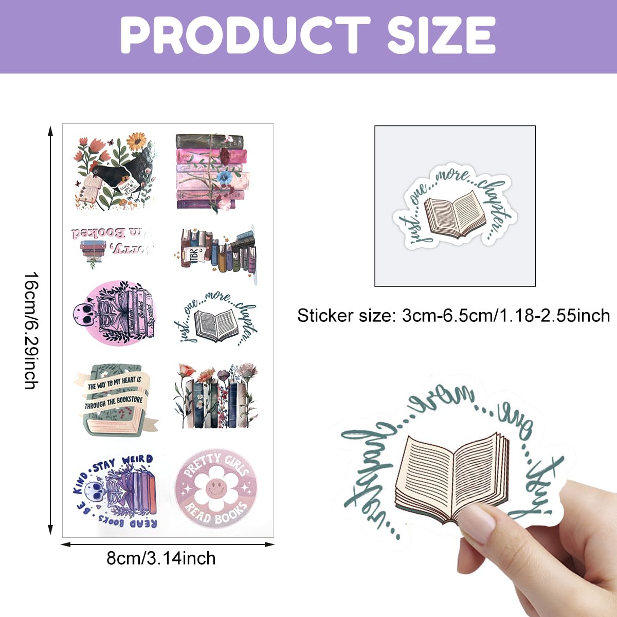 OFIFO Book Fragrance Stickers Set for Laptops and Notebooks with 60 Sheets | Holographic Waterproof Design