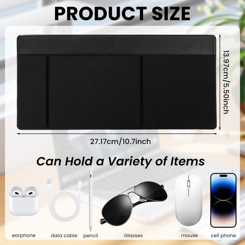 ZORBES Laptop Organizer for MacBook with 3 Pockets and Traceless Adhesive | PU 26.4x13cm Sleeve