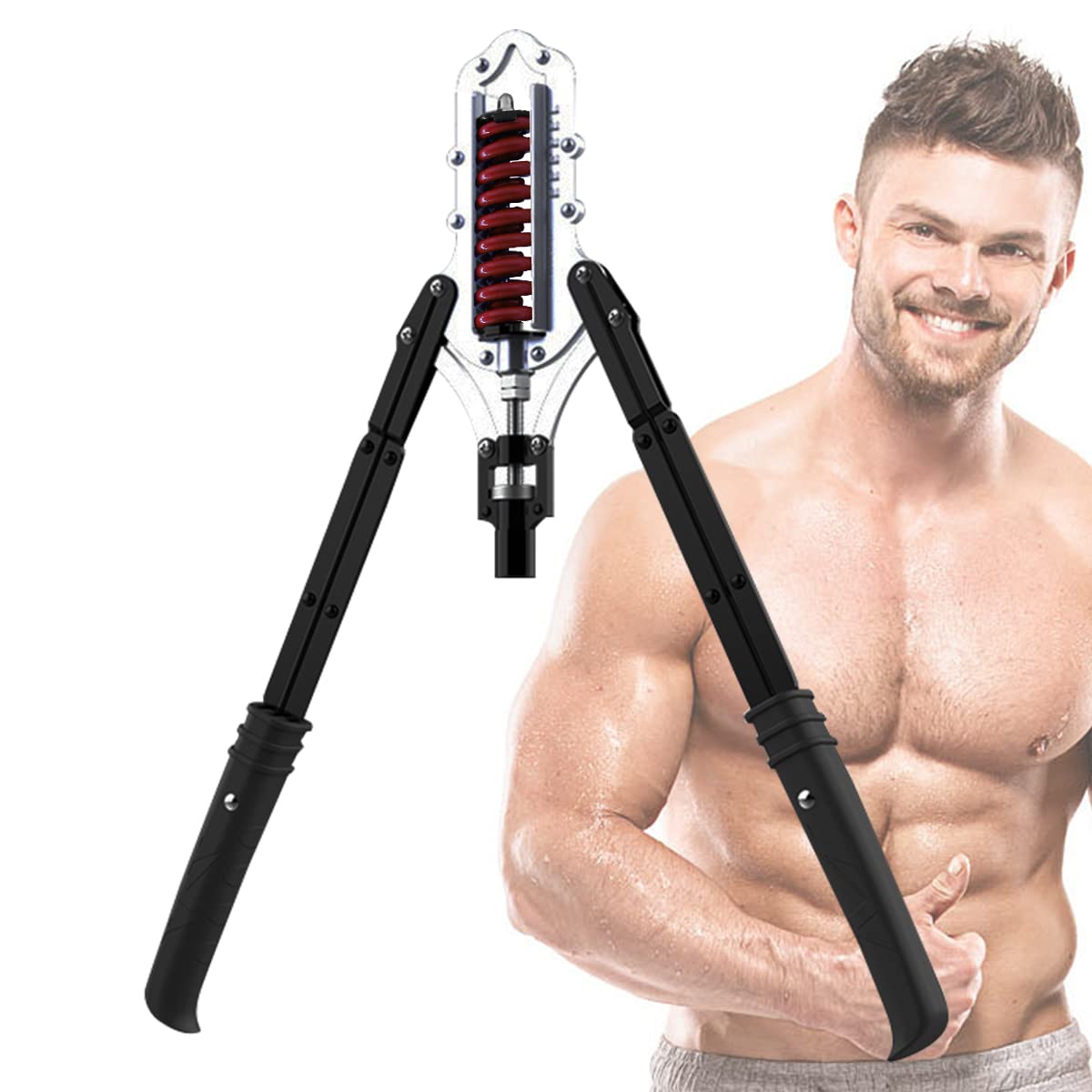 Optifit Arm Exerciser for Upper Body Training with 440lb Adjustable Resistance and Stable Triangle Frame