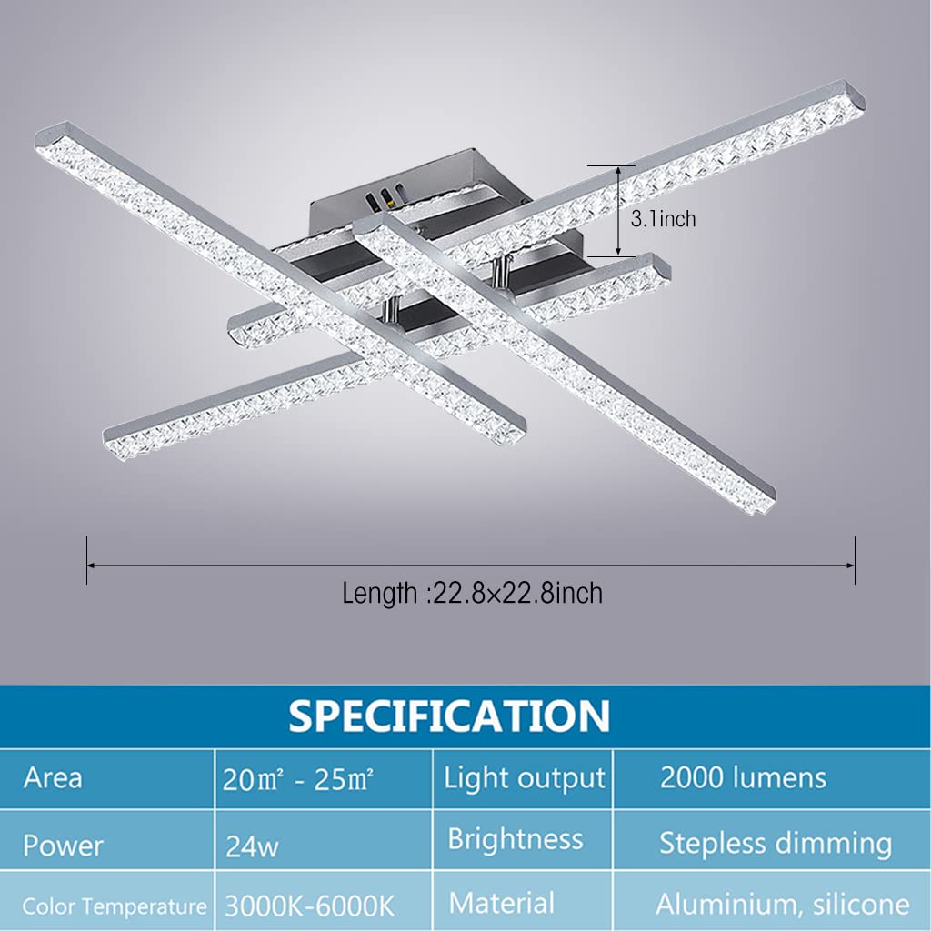 ELEPHANTBOAT LED Ceiling Light for Living Room and Bedroom featuring 22W Output | 3000K Warm Eye‑Friendly Illumination