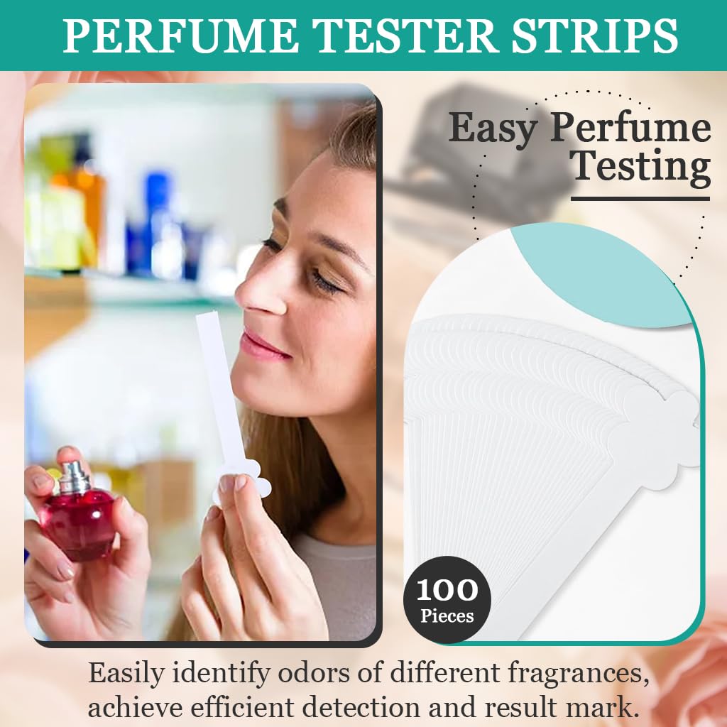 ZIBUYU Perfume Test Strips for Fragrance Evaluation with 13cm Cotton Pulp Design | 100 Pack