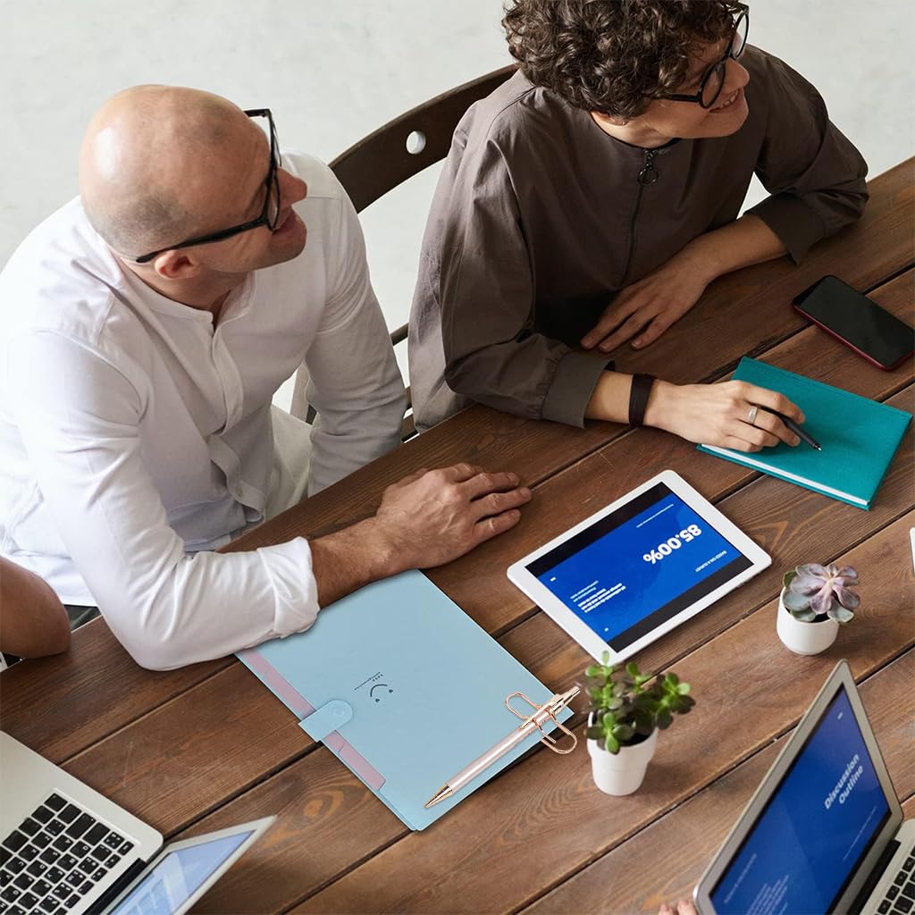 Climberty Metal Pen Clips for Notebooks and Papers featuring Strong Clamp Hold | 12Pcs Gold Silver Rose Gold Set