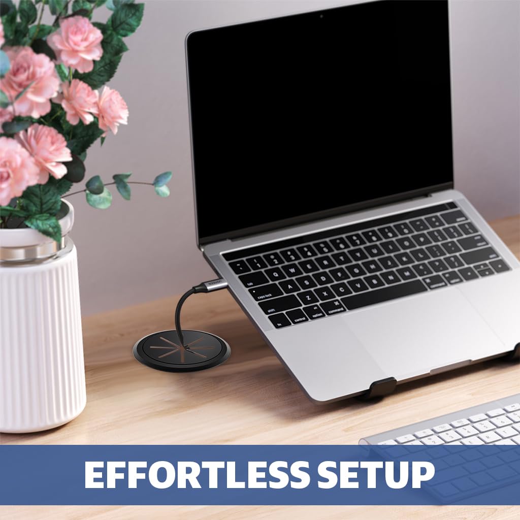 Serplex Desk Cable Grommets 18PCS for Office Cable Management featuring Multi Slot Design