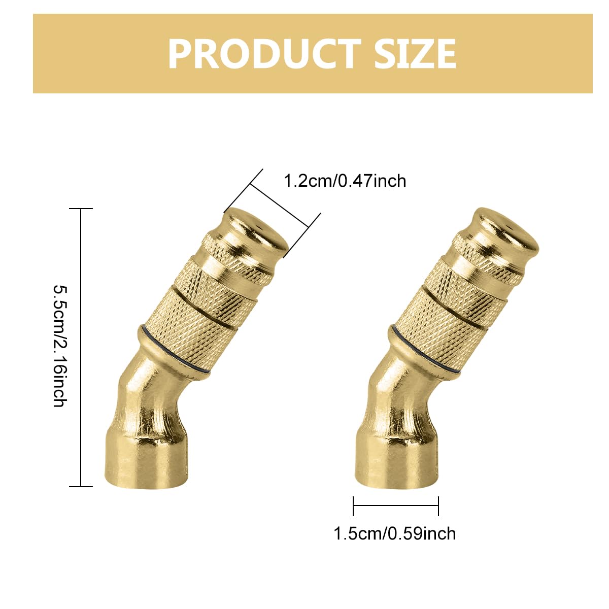 HASTHIP Brass Gardening Sprayer Nozzles 2Pcs for Electric Sprayers featuring Adjustable Misting | Fine Mist and High Pressure Watering for Garden and Lawn
