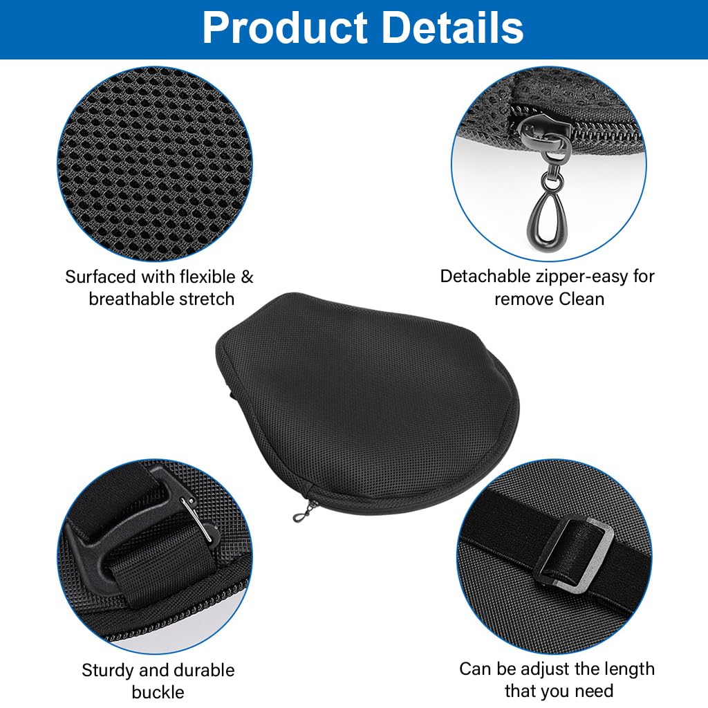 STHIRA Motorcycle Air Cushion Seat for Long Rides with 3D Inflatable Design and TPU Build