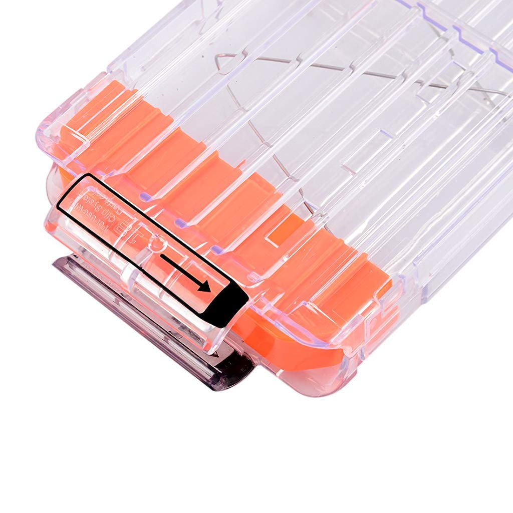 PATPAT Soft Bullet Clip for Nerf Elite Series featuring Quick Reload Mechanism and 18 Darts | Transparent Toy Gun Cartridge for Kids