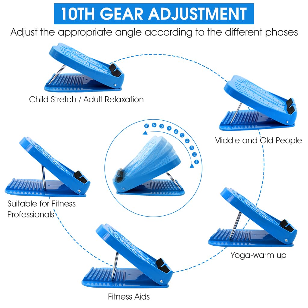Proberos Calf Stretcher for Plantar Fasciitis Relief with 9 Adjustable Angles | ABS and Stainless Steel Design