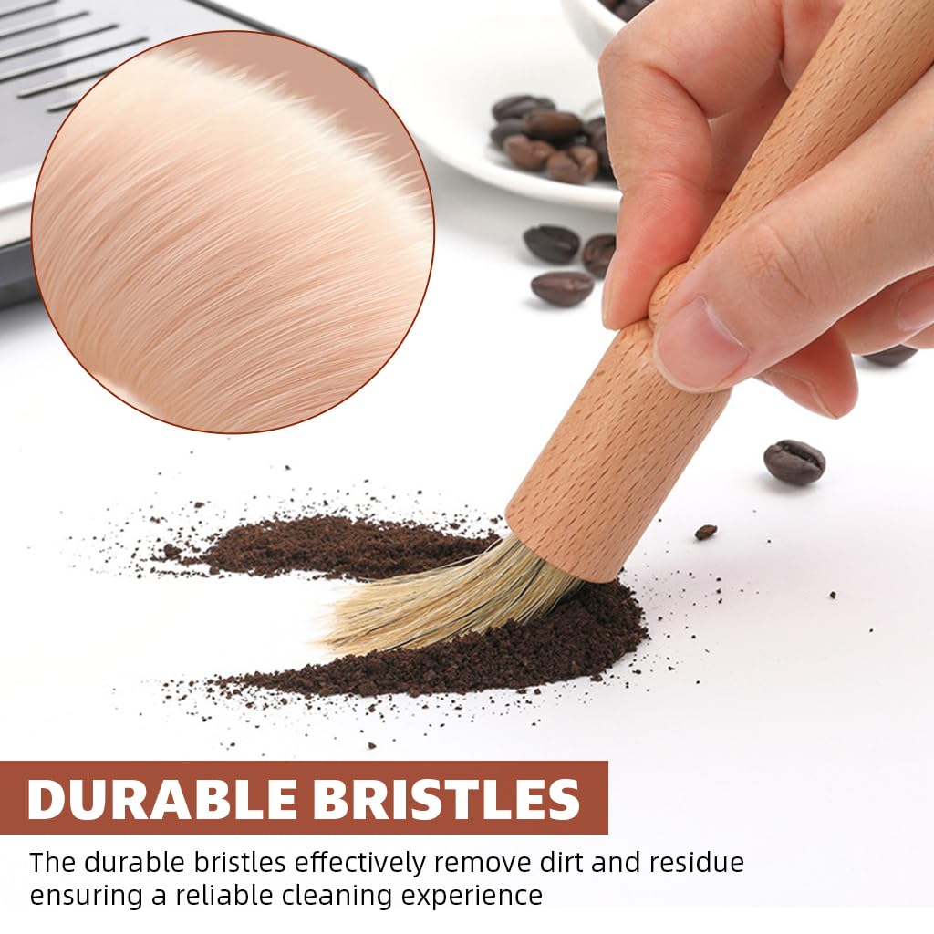 Supvox Coffee Maker Cleaning Brush Set for Coffee Machines with Dual End Brush & Wooden Handle | 13 Pcs Multi Sized Straw and Gap Brushes