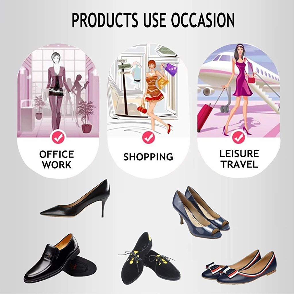 PALAY Heel Grips for Loose Shoes featuring T Shape Design and 3 Pairs in 3 Colors | Unisex