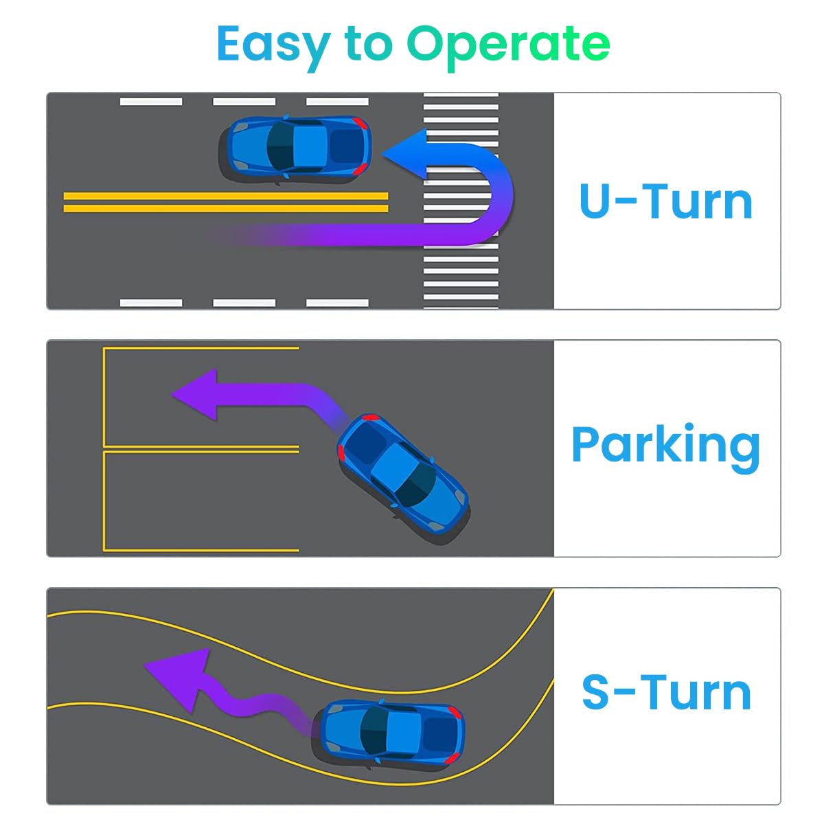STHIRA Power Handle Car Steering Wheel Knob for Easy Control with 360° Rotatable Design and Anti Slip Silicone Cap