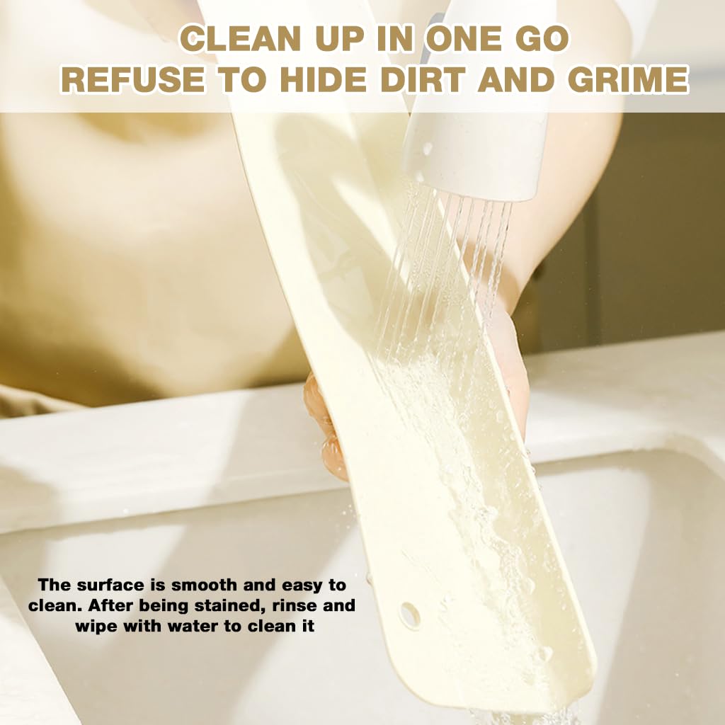 HASTHIP Sink Splash Guard for Kitchen and Bathroom featuring 19.6 in L Shape Silicone with Suction Cups