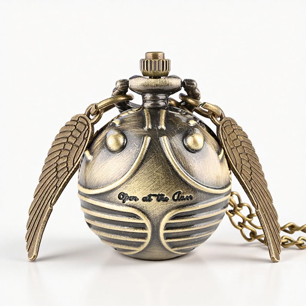 SANNIDHI Pocket Watch Vintage Quartz Analog with Chain Necklace for Men and Women