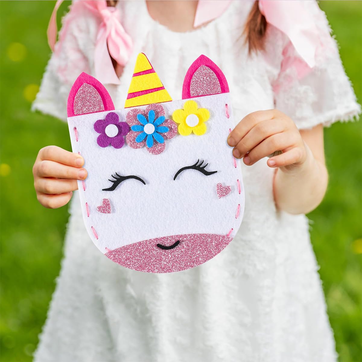 PATPAT DIY Hand Sewing Felt Craft Kit for Kids with 7 Projects | Creative Learning Gift