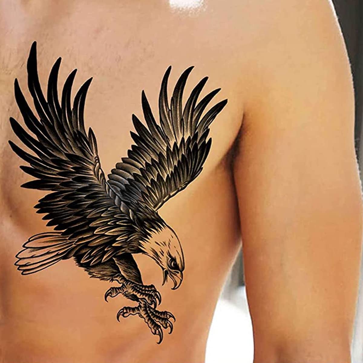 MAYCREATE Temporary Tattoo Stickers for Men with 35 Sheets Waterproof Assorted Designs | Beast Theme Body Art