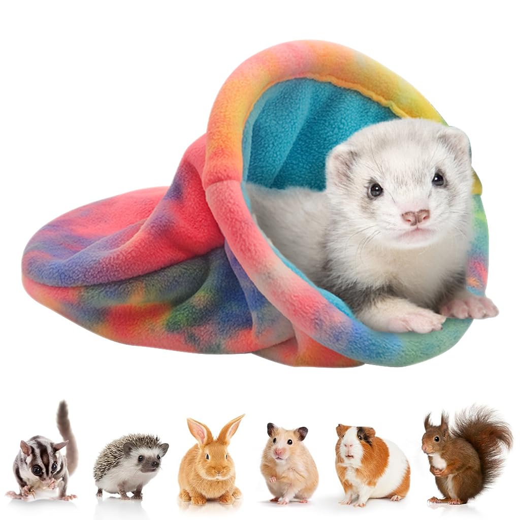 Qpets® Hamster Cozy Cave Pet Sleeping Bag for Cage Winter Plush Warm Cozy Cave Fashion Color Warm Hiding Cave