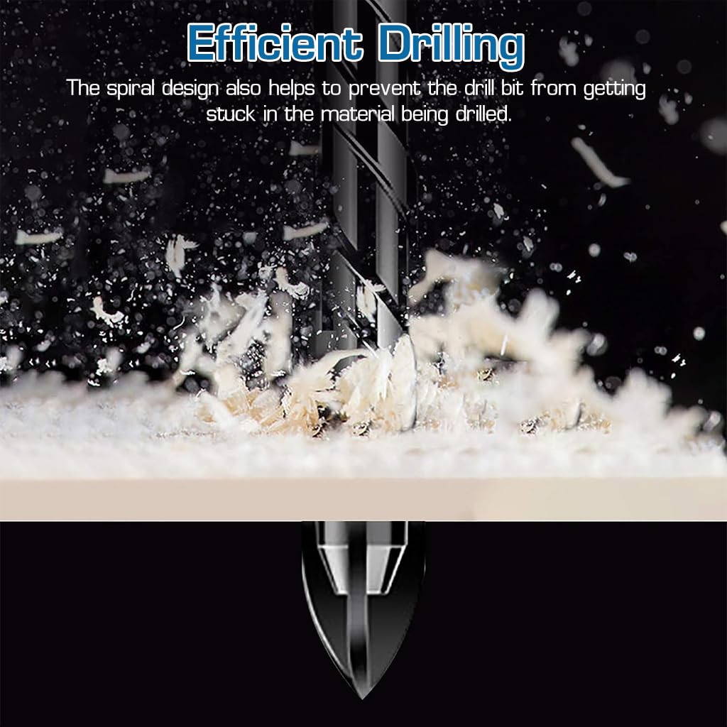 Serplex Masonry Drill Bit Set for Glass Tile Brick and Concrete featuring Spiral Blade 36PCS