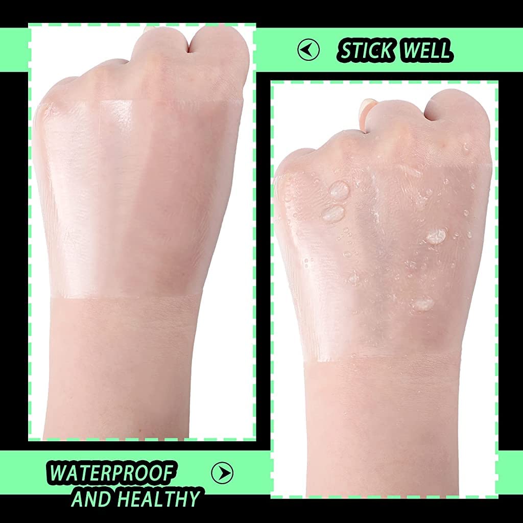 HANNEA Transparent Adhesive Bandage Dressing for Wound Care and Tattoo Aftercare 50pcs 5 x 6 in | Waterproof PU Film with Cuttable Grid Lines