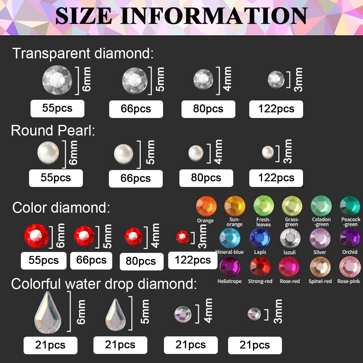 MAYCREATE Face Gems Rhinestones Stickers Kit for Makeup and DIY Crafts with Tweezer | 4 Sheets Self‑Adhesive Acrylic Jewels