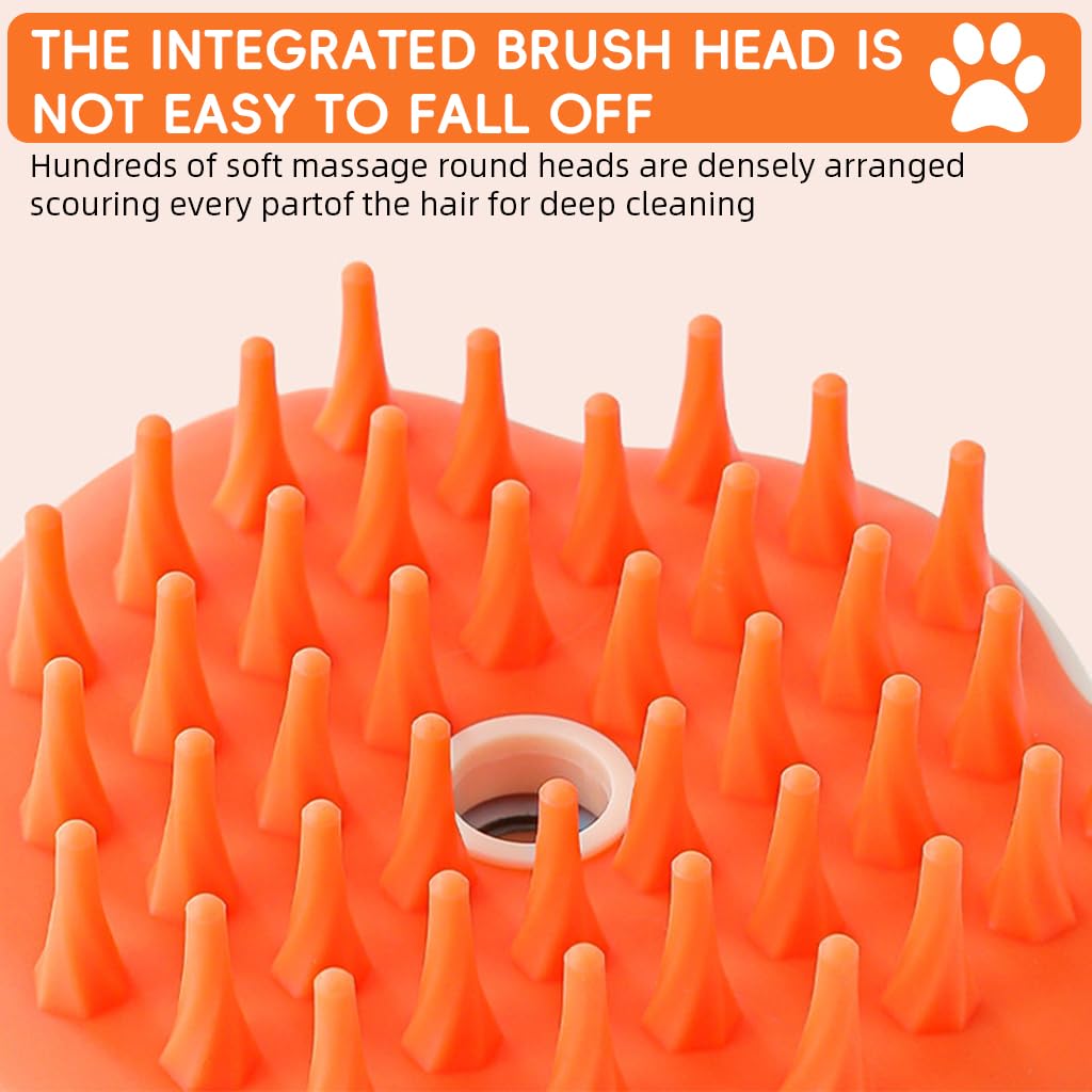 Qpets Dog Hair Brush for Cats and Dogs with 3 in 1 Sprayer and UV Light | Self‑Cleaning
