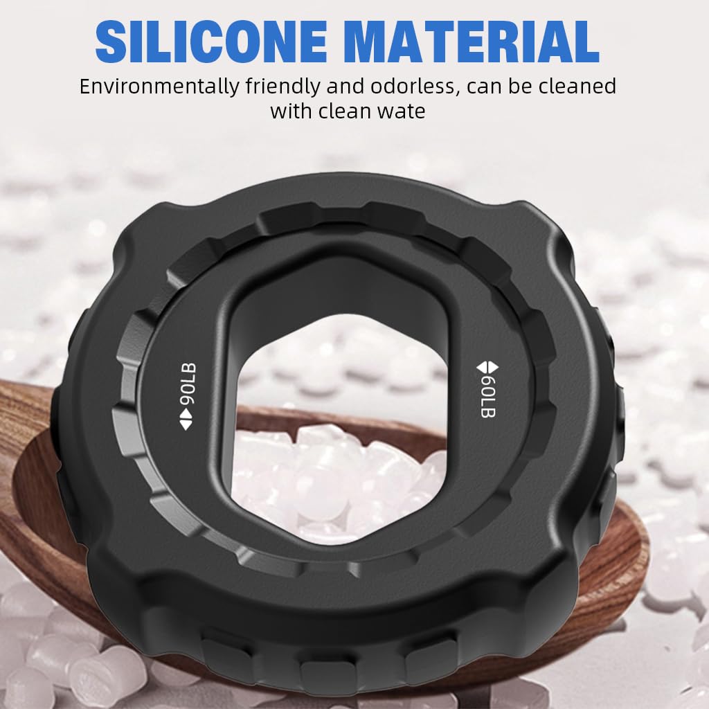 Proberos Hand Grip Strengthener for Workout and Rehab with 20‑50 lbs Rubber Ring | Ergonomic Portable Trainer for Men and Women