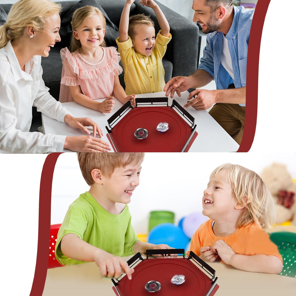 SNOWIE SOFT Beyblade Stadium Battle Arena for Kids with Hexagonal Design and Smooth Surface | Portable Plastic Arena for Party Games
