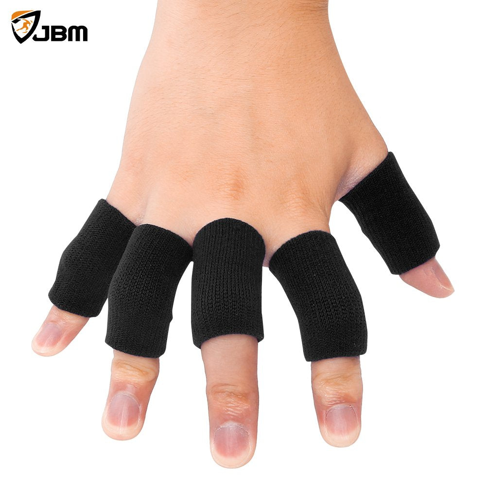 ZIBUYU 10Pcs Finger Sleeves Protectors Thumb Brace Support for Pain Relief, Adjustable Finger Splint Thumb Splint for Relieving Pain, Arthritis, Trigger Finger, Sports (Blue)