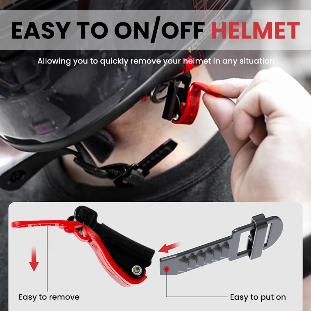 STHIRA Helmet Quick Release Buckle Replacement Kit for Chin Straps Up to 1 in featuring Ratcheted Stainless Steel Mechanism