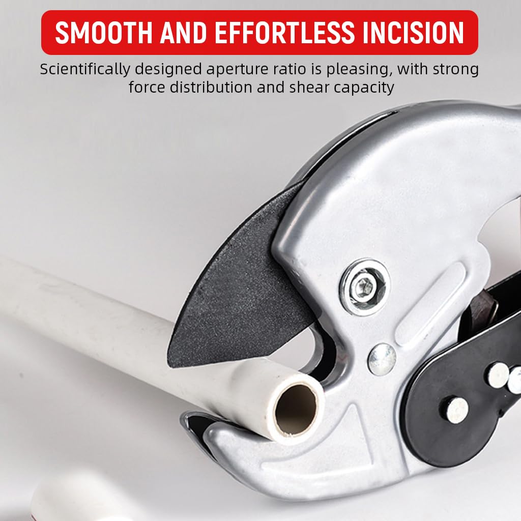 Serplex PVC Pipe Cutter for 1/8 to 1.5 in Tubes with Safety Lock and Ergonomic Handle
