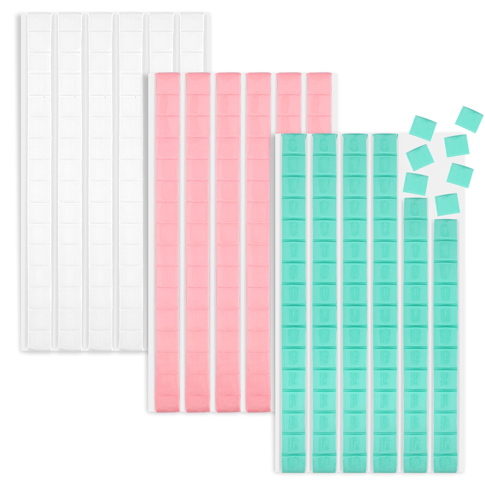 HASTHIP 288Pcs Sticky Tack 3 Color Adhesive Putty Sticky Tack for Holding Nail Extension Multi Purpose Sticky Tack Flexible Mounting Putty for Crafts Hanging Pictures, Small Objects
