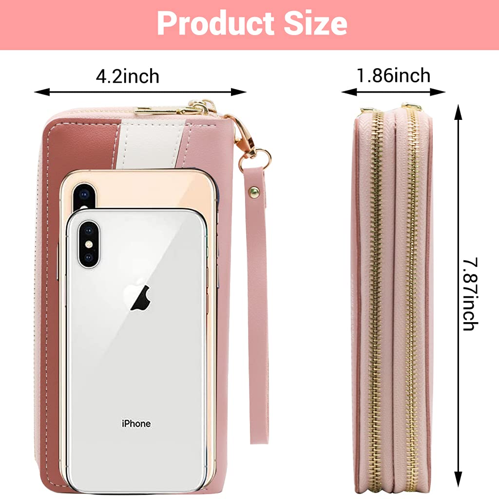 PALAY® Phone Wallets For Women Handbag PU Leather Multi Card Holder Long Wallet Zipper Coin Large Purse Lady Clutch Purse For Girls