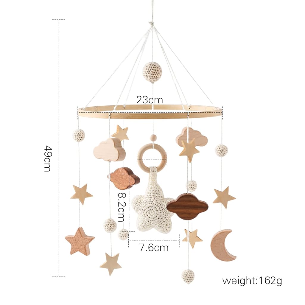 SNOWIE SOFT® Baby Crib Mobile for Boys Girls| Boho Nursery Mobile
