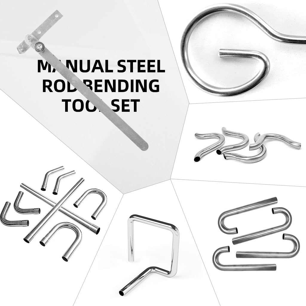 Serplex Manual Steel Rod Bending Tool Set for Metalworking with Bearing System and Springs