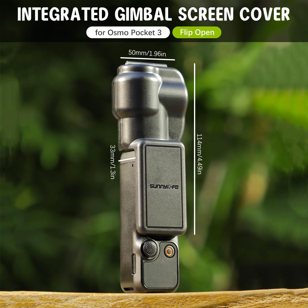 ZORBES Protective Cover for DJI OSMO Pocket 3 with Openable Hood and ABS Lens Shield | Snap-On Anti-Scratch Design