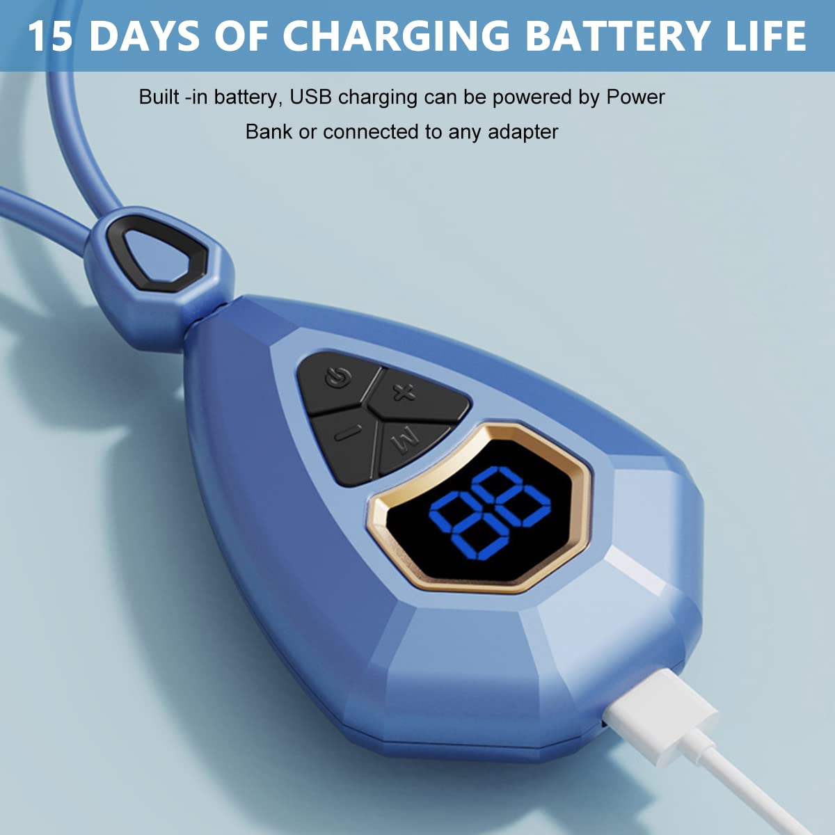 HANNEA EMS Electric Neck Massager for Home and Travel with Heat Therapy & 5 Modes | 15 Level Adjustable Pulse Relief