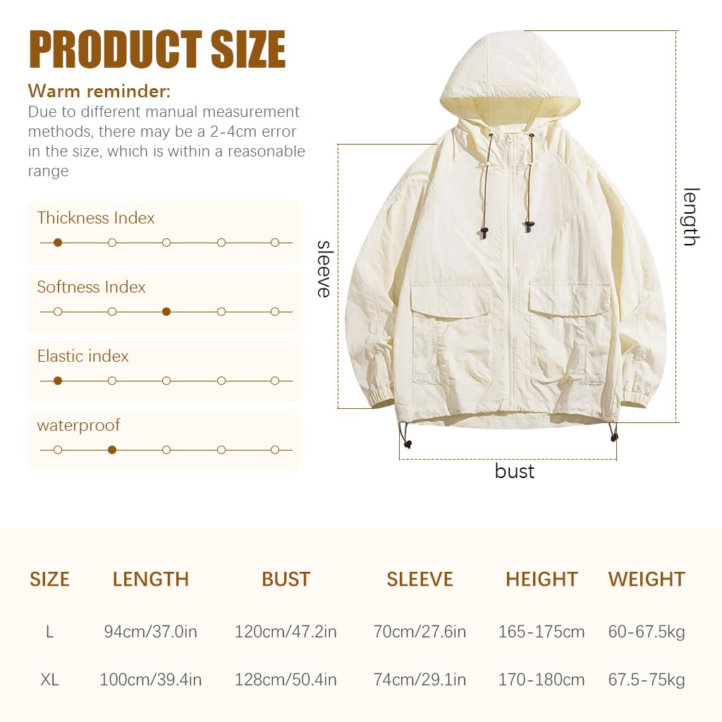 SANNIDHI Womens UV Jacket for Hiking with UPF 50 Plus Sun Protection and Waterproof Hood | Lightweight Windproof Athletic Raincoat