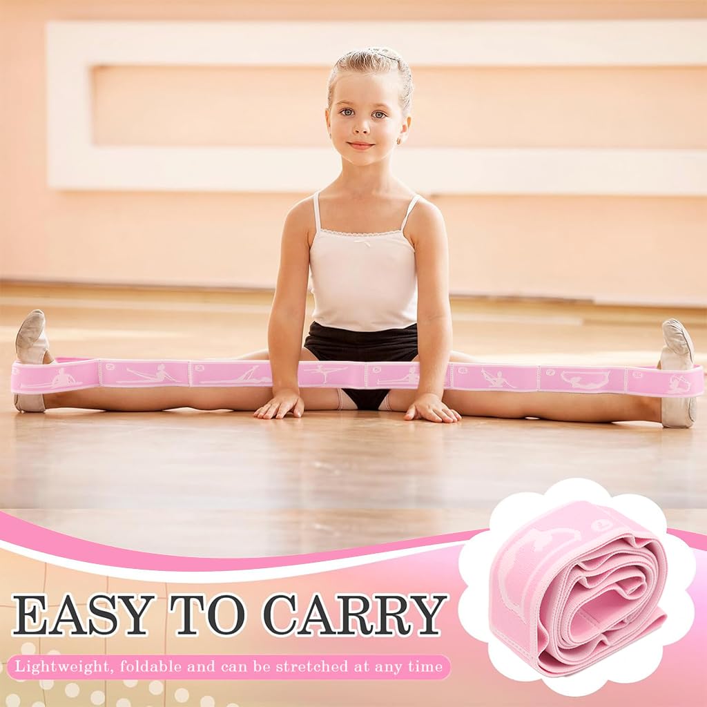 PROBEROS Yoga Stretching Strap for Physical Therapy with 8 Loop Elastic Design | Polyester Cotton Strap for Warm Up and Flexibility