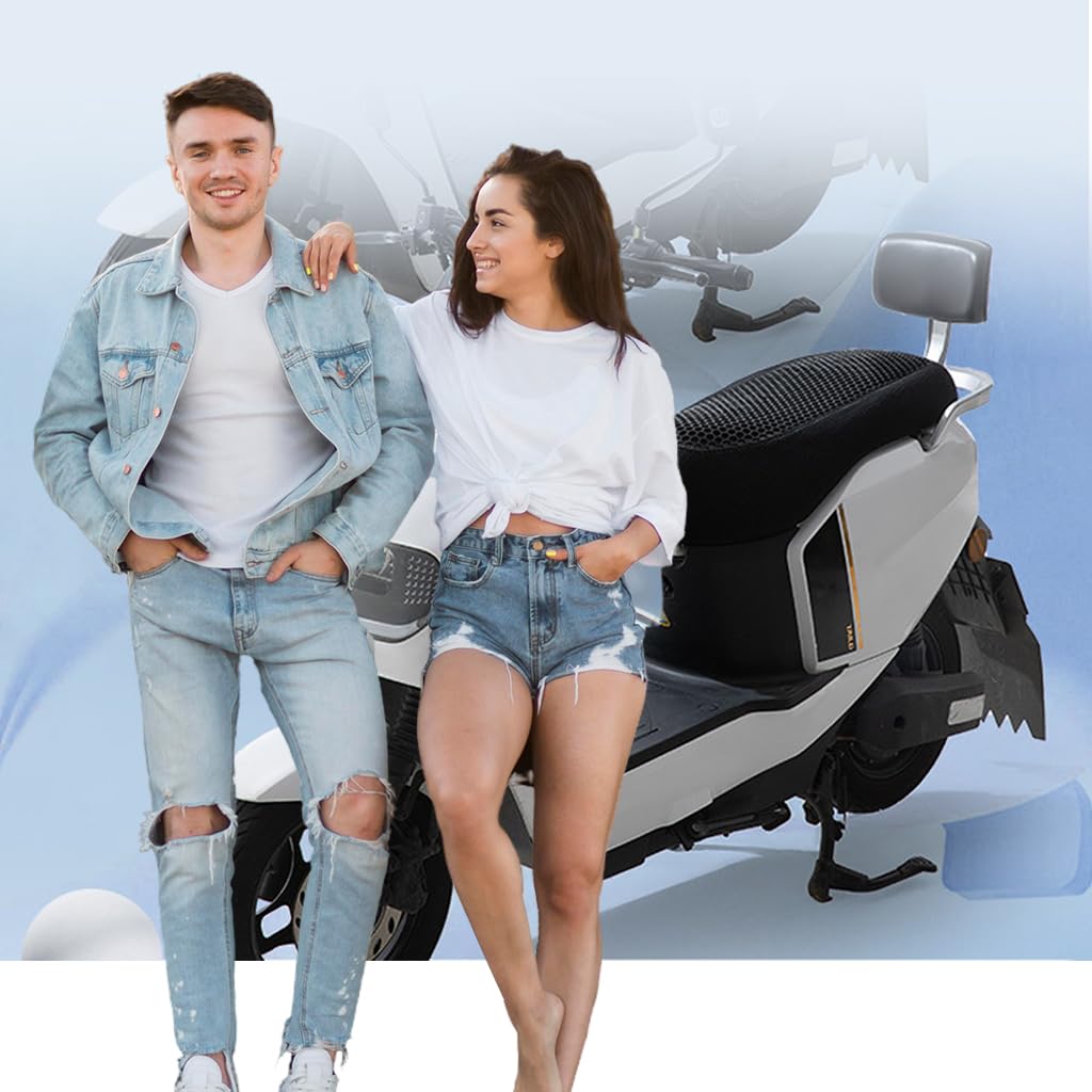 STHIRA Scooty Seat Cover 19.6x8.6 in with 3D Honeycomb Gel Cushion for Cool and Shock Absorbing Rides