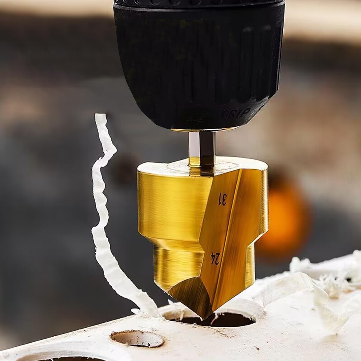 Serplex PPR Lifting Drill Bit Set for Water Pipe Expansion with 1/4 Inch Hex Shank | Titanium Coated Steel 3 Pcs