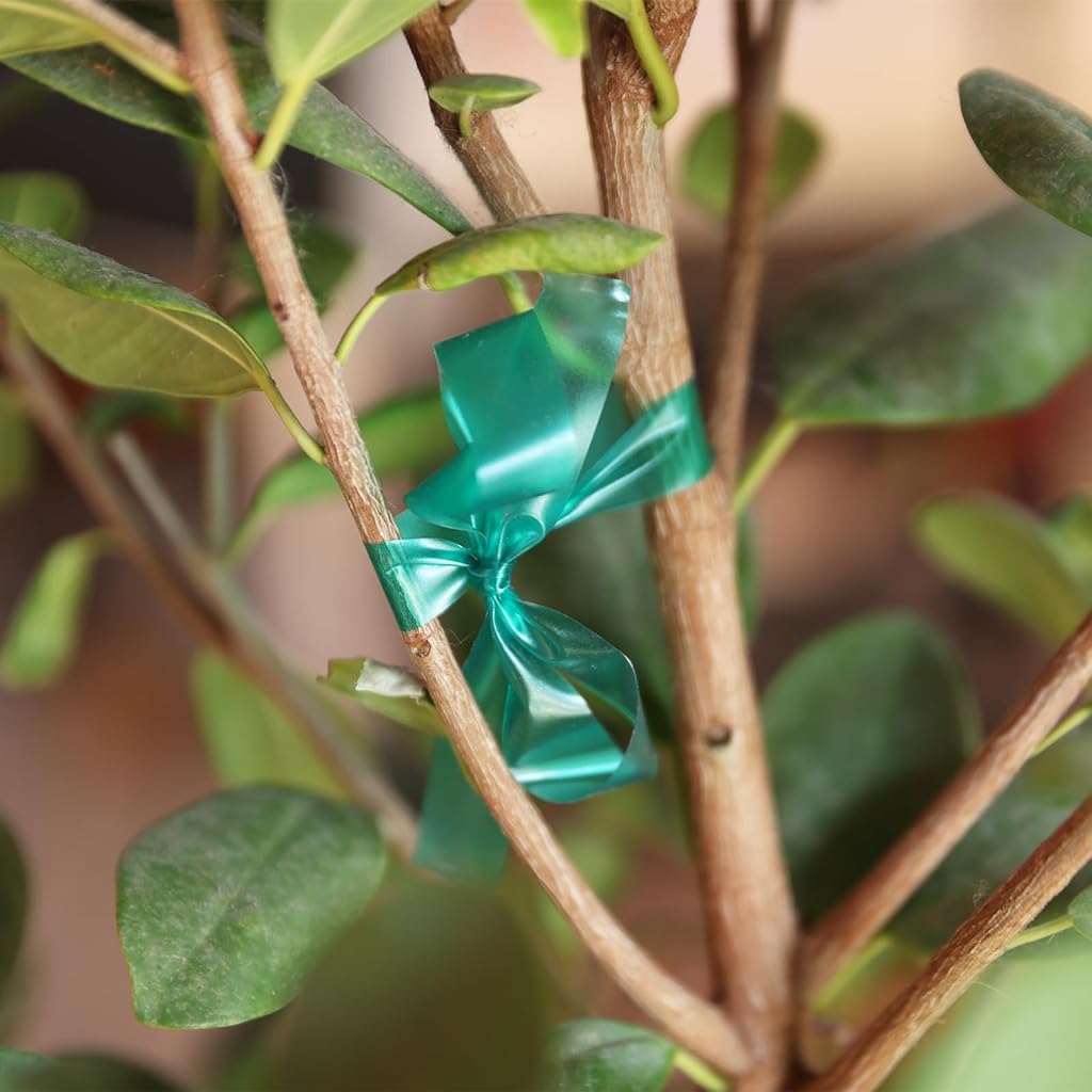 HASTHIP Gardening Twist Ties Roll for Plant Support featuring 150 ft PVC Tape in Green | Ideal for Tomato and Tree Training