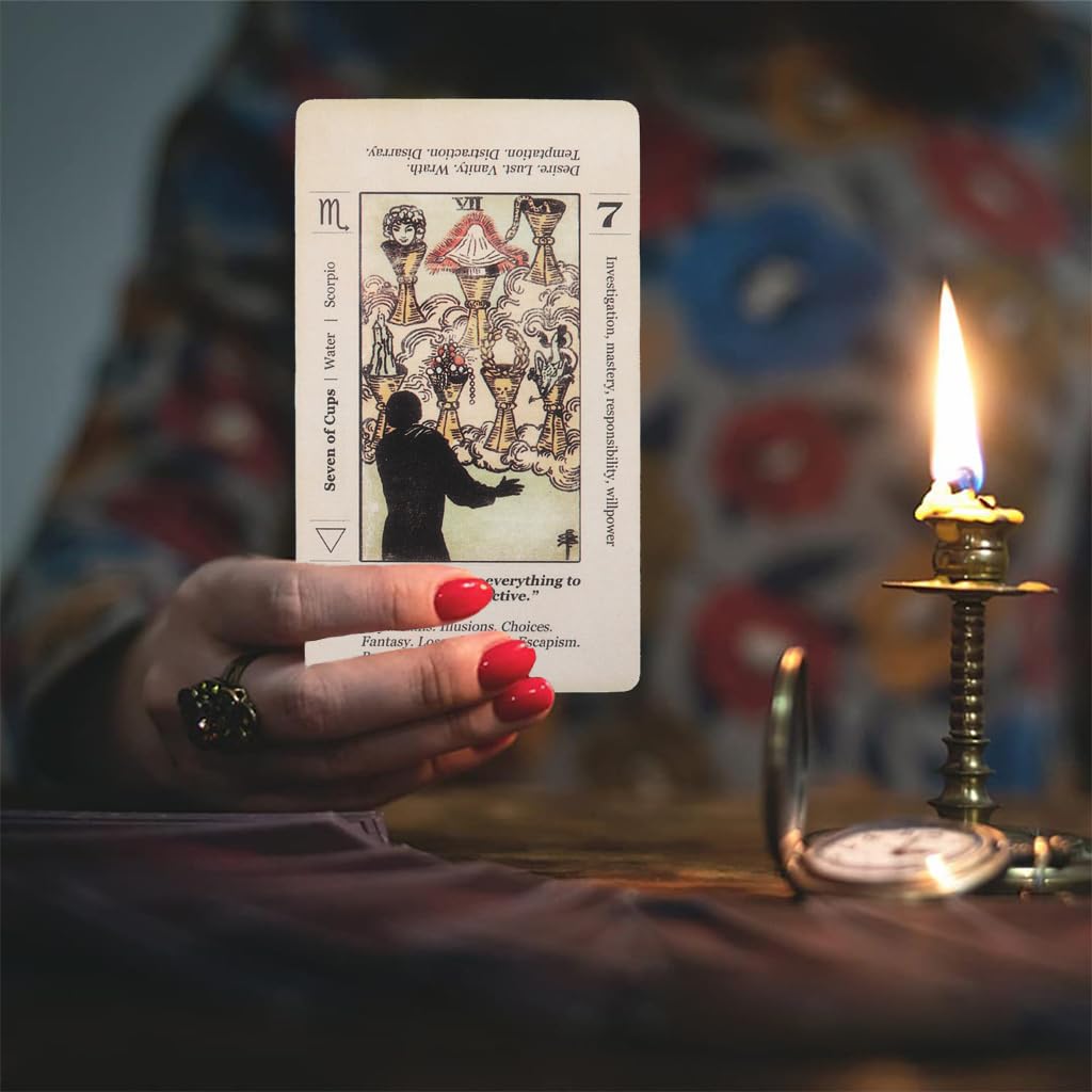 ZIBUYU Tarot Oracle Set for Divination with 78 Mini Cards 10.5×6×2.5 cm | Ideal Gift