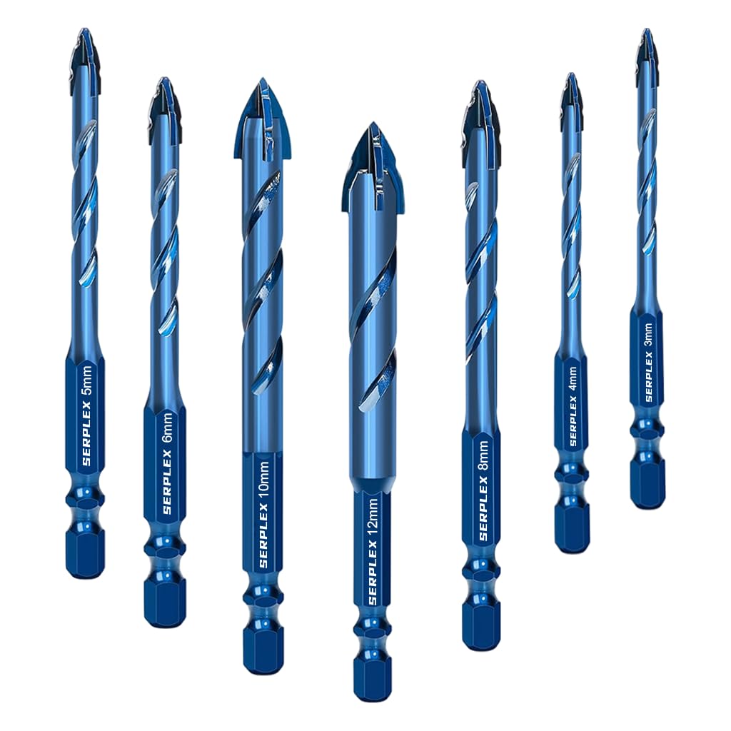 Serplex Drill Bit Set for Power Drills with 300 pcs 2–10 mm Twist Bits and Drywall Anchors | Carbon Steel Box Organizer