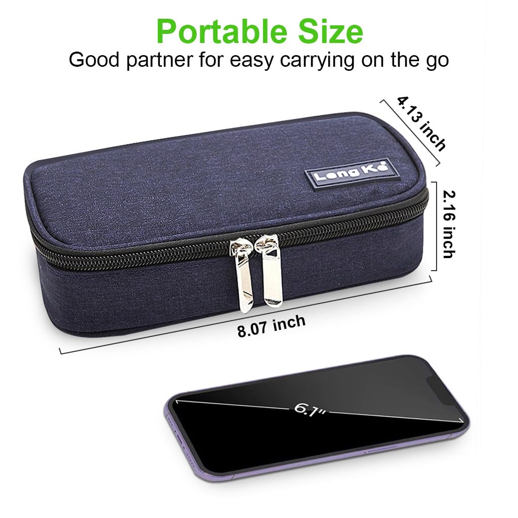 HANNEA® Insulin Cooler Travel Case with 4 Reusable Ice Packs Medical Cooler Bag with Multi Pocket for Diabetic Medication Portable Zipper Cool Case for Insulin