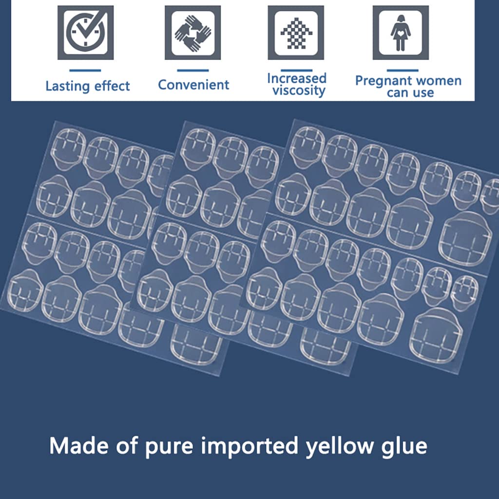 MAYCREATE False Nails for DIY Nail Art with 24 pcs French Tips & Adhesive Tabs | ABS Material